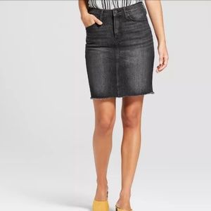 Universal Thread Denim Mini Black Mini Skirt